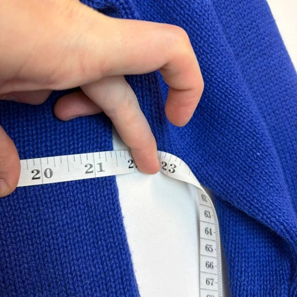 Quacker Factory Royal Blue Garden Spring Cardigan Sweater Womens Large Grandma - Picture 4 of 8